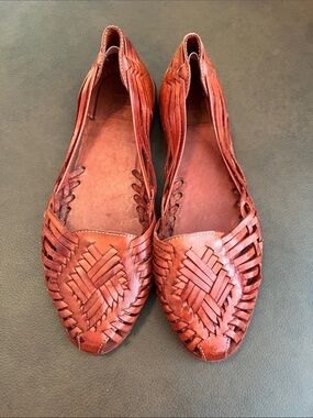 Frye heather Huarache flats coral 9